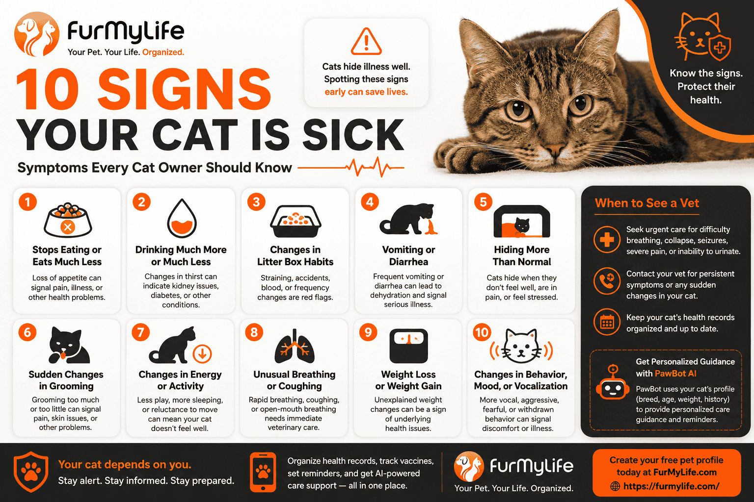 10 Signs Your Cat Is Sick: Symptoms Every Cat Owner Should Know